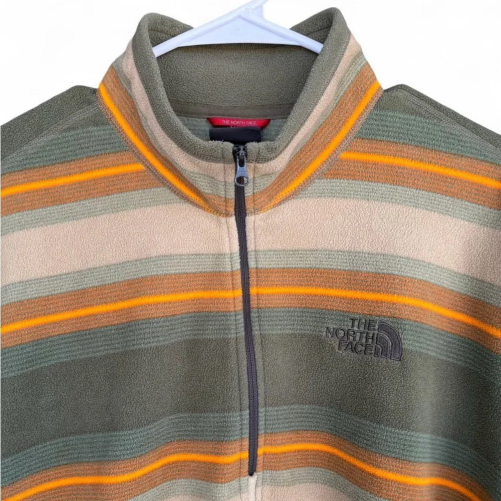 The North Face Fleece 1/4 Zip Pullover‎ Mens Size Large Long Sleeve Striped